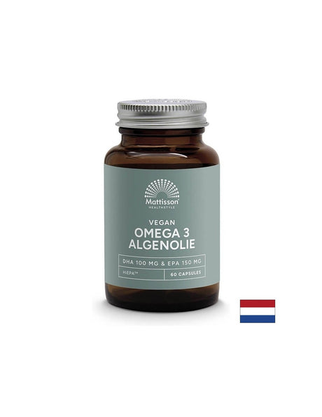 Веган Омега-3 от водорасли - Подкрепа за сърцето и мозъчната функция, EPA 150 mg, DHA 100 mg, 60 капсули - Feel You