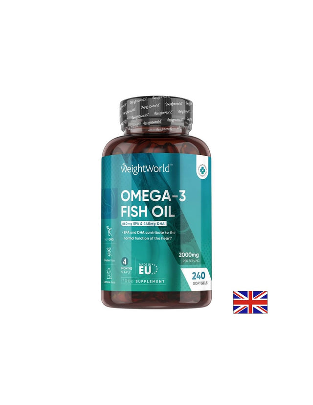 Омега-3 EPA – 660 mg / DHA – 440 mg - Рибено масло за сърцето, мозъка и зрението, 240 софтгел капсули за 4 месеца прием - Feel You