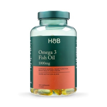 Омега-3 концентрирано рибено масло (Omega 3 Fish Oil) 1000mg 120 капсули, H&B - Feel You