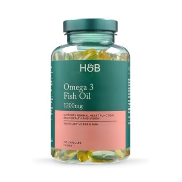 Омега-3 концентрирано рибено масло (Omega 3 Fish Oil) 1200mg 120 капсули, H&B - Feel You