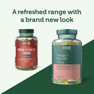 Омега-3 концентрирано рибено масло (Omega 3 Fish Oil) 1200mg 120 капсули, H&B - Feel You