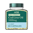 Омега-3 рибено масло от черен дроб на треска (Pure Cod Liver Oil) 1000мг 60 капсули, H&B - Feel You