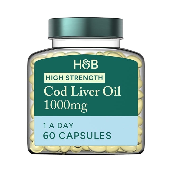 Омега-3 рибено масло от черен дроб на треска (Pure Cod Liver Oil) 1000мг 60 капсули, H&B - Feel You