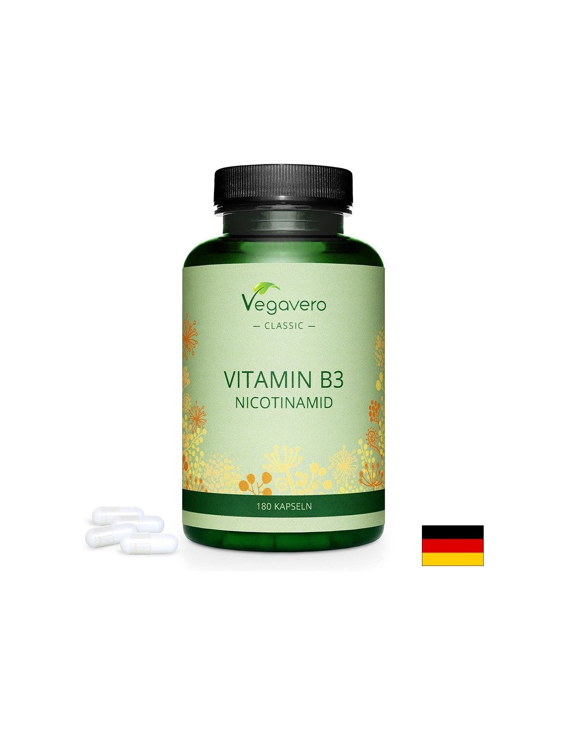 Витамин В3 (Никотинамид) - Vitamin B3 Nicotinamid, 180 капсули - Feel You