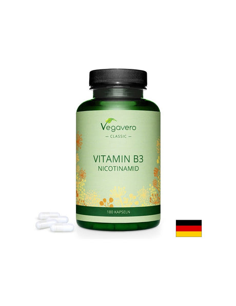 Витамин В3 (Никотинамид) - Vitamin B3 Nicotinamid, 180 капсули - Feel You