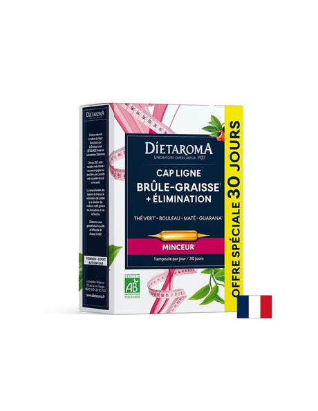 Изгаряне на мазнините + елиминиране на задържаните течности – С гуарана, мате и зелен чай, 30 ампули - Feel You