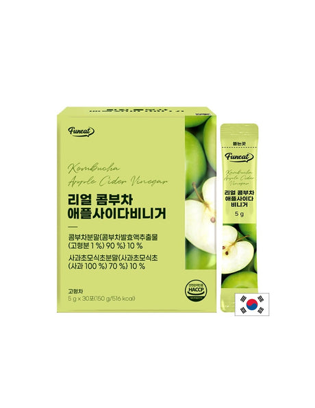 Ферментирала комбуча и ябълков оцет – освежаваща напитка - Контрол на кръвната захар, апетита и теглото, 30 сашета - Feel You