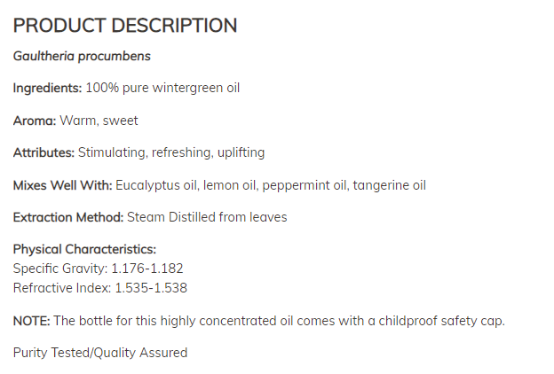 ЗИМНОЗЕЛЕНО МАСЛО - 30 мл - Feel You