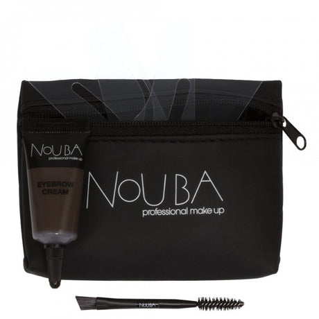 30 Set Nouba: Nouba, Eyebrow Brush + Nouba, Eyebrow Gel, 7 ml + Textile Makeup Bag, Black - Feel You