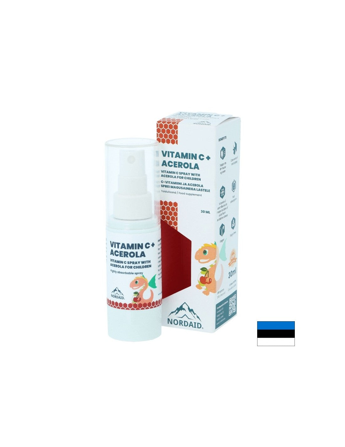 Имунитет - Витамин С + Ацерола, спрей с вкус на касис 30 ml/ 200 впръсквания Nordaid - Feel You