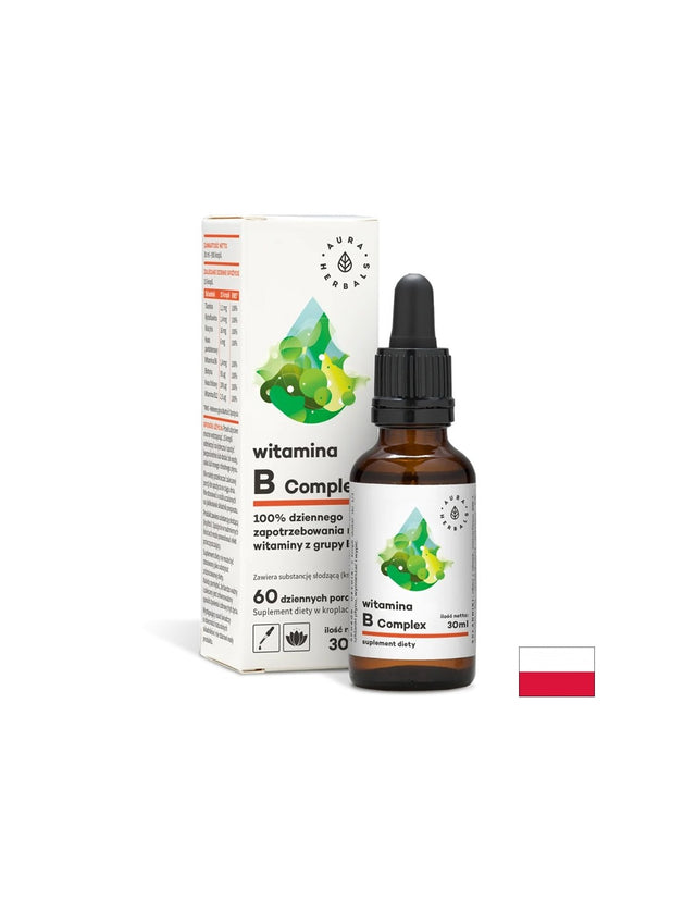 Нервна система - Витамин В комплекс, 30 ml капки Aura Herbals - Feel You