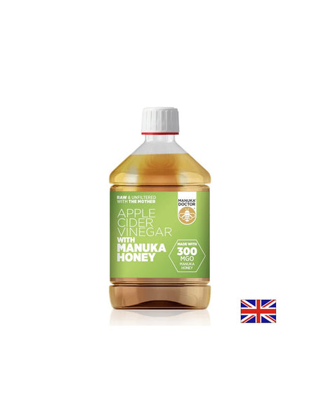 Ябълков оцет + мед от манука (300 MGO) - Apple Cider Vinegar with Manuka Honey (300 MGO), 500 ml - Feel You