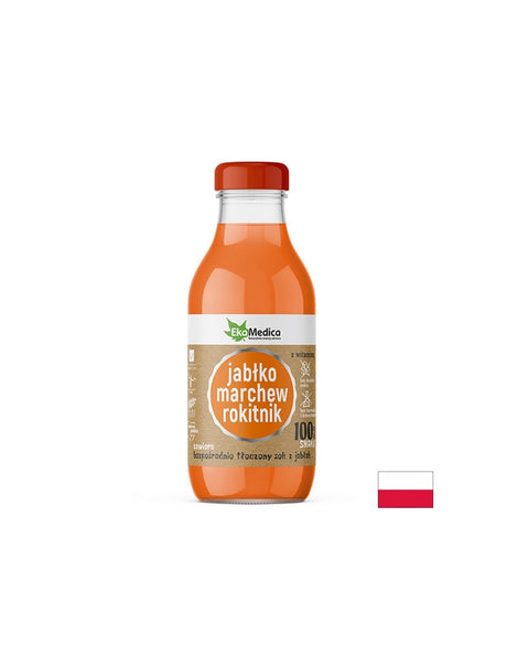 Сок от ябълка, моркови и морски зърнастец, 300 ml EkaMedica - Feel You
