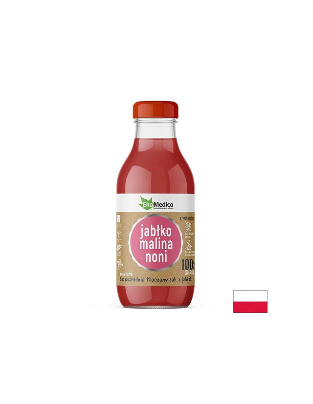 Сок от ябълки, малини и нони - Имунитет и добро храносмилане, 300 ml - Feel You