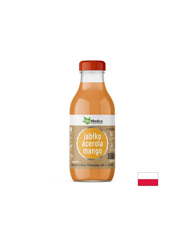 Ябълка + Ацерола + Манго – Силен имунитет и тонус, сок 300 ml - Feel You