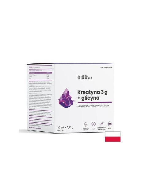 Креатин 3000 mg + Глицин 3000 mg Сила, издръжливост и мускулно възстановяване 30 сашета - Feel You
