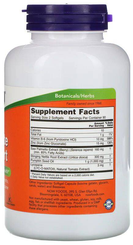 Prostate Support - 180 Gel capsules