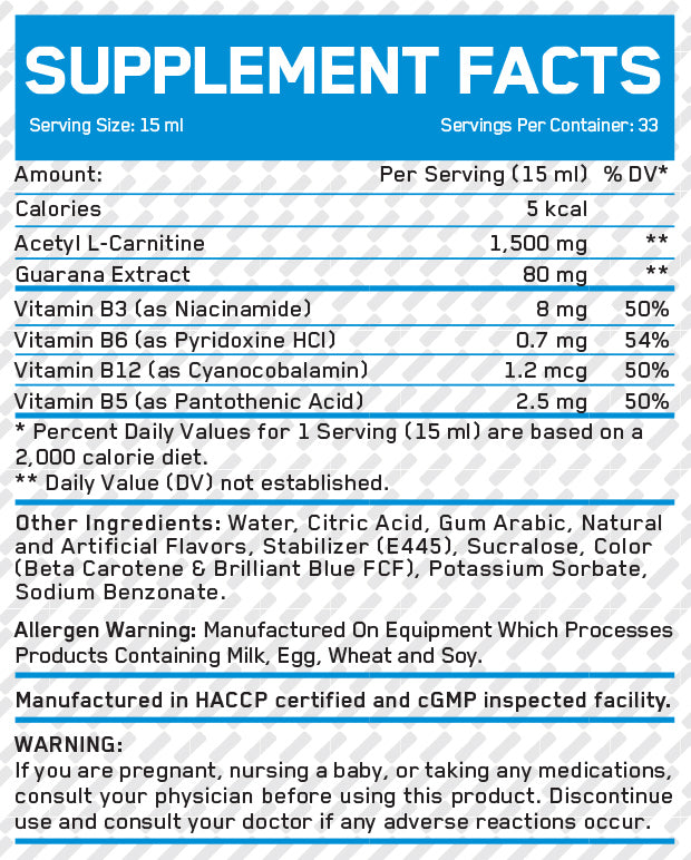 Liquid Acetyl L-Carnitine + Guarana / 495 ml - Feel You