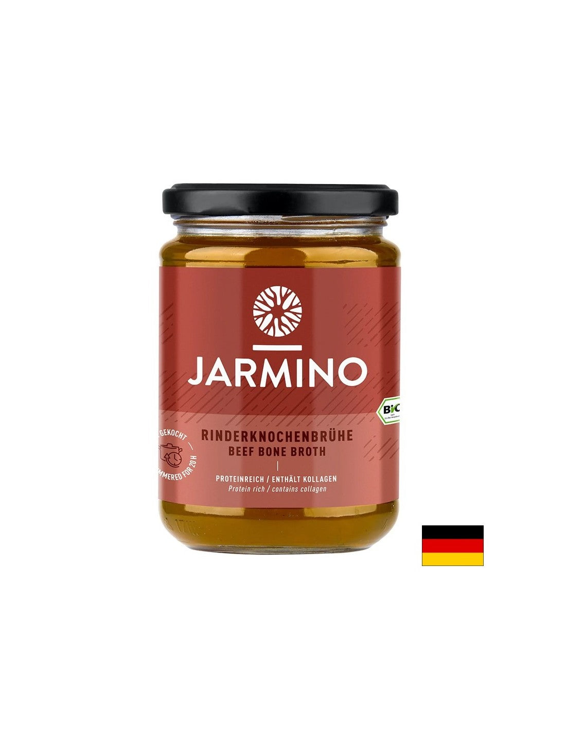 Говежди костен бульон БИО – богат на протеин и колаген - (С доматена паста, зеленчуци, подправки и каменна сол), 350 ml - Feel You