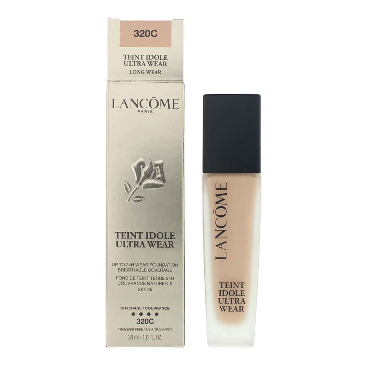 Lancome, Teint Idole Ultra Wear, Natural Coverage, Liquid Foundation, 320C, SPF 35, 30 ml