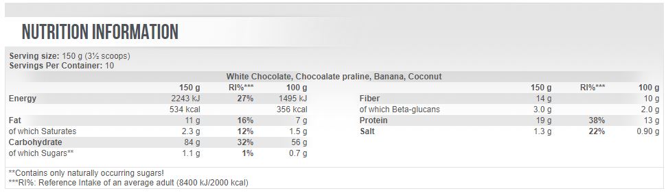 Oatmeal - 1.500 kg - Feel You