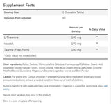 L-Theanine 100 mg Chewable | with Inositol & Taurine - 90 Дъвчащи таблетки - Feel You