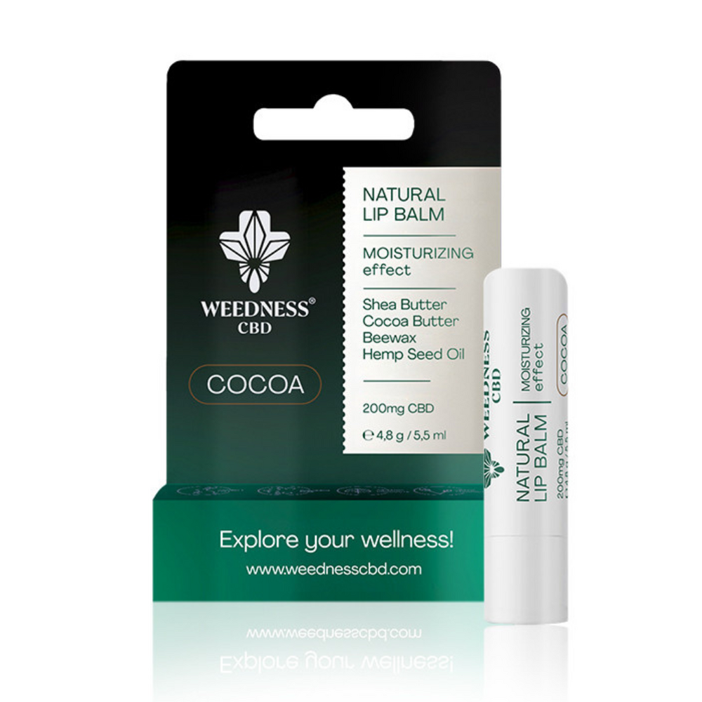 НАТУРАЛЕН БАЛСАМ ЗА УСТНИ С ОВЛАЖНЯВАЩ ЕФЕКТ 4% СБД (КАКАО) - Feel You