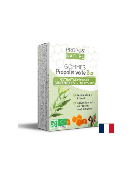 Зелен прополис с масло от Евкалипт, ~40 желирани таблетки Propos’Nature - Feel You