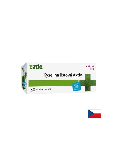 Фолиева Киселина 400 µg + Витамин B2, Витамин B6 и Витамин B12 – Нормално кръвообразуване и енергия, 30 капсули - Feel You