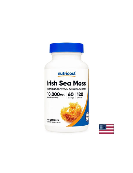 Ирландски мъх 400 mg + фукус 200 mg + репей 200 mg – За щитовидната жлеза и имунитет, 120 капсули - Feel You