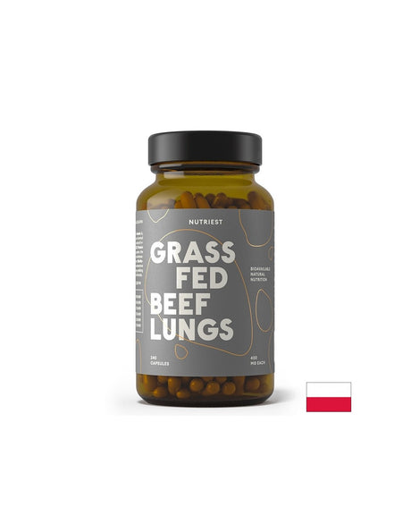 Имунна, нервна и сърдечно-съдова функция - Говежди бял дроб + черен дроб, 400 mg х 240 капсули - Feel You