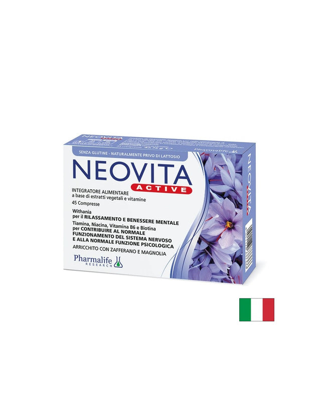 Златен корен 400 mg + Ашваганда 240 mg + Шафран 100 mg – Стрес и добро настроение, Neovita Active, 45 таблетки - Feel You