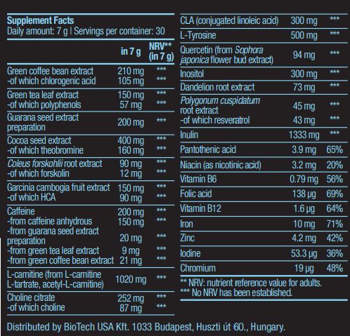 Black Burn Drink Powder - 0.210 kg - Feel You
