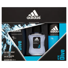 Adidas - Ice Dive Gift Set EDT 50 ml, deospray Ice Dive 150 ml and shower gel 250 ml Ice Dive - 50ml
