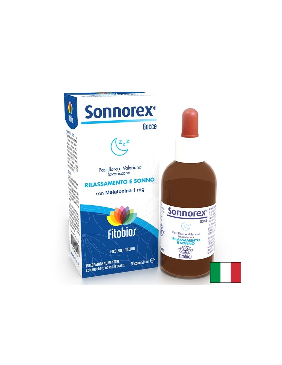 Пасифлора 427.5 mg + Мелатонин 1 mg – За по-бързо заспиване и качествен сън, Sonnorex®, 50 ml капки - Feel You