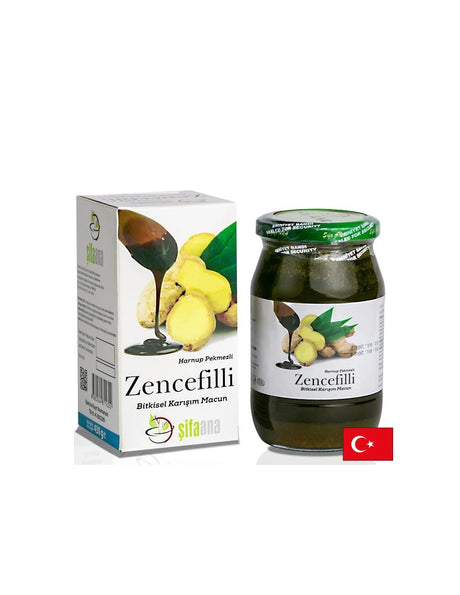 Билкова паста с джинджифил и рожков – При кашлица, възпалено гърло и настинка, 430 g - Feel You