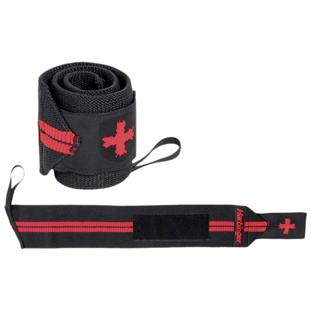 Накитници с палец / Wristwraps / Red Line - Black - Feel You
