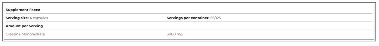 Creatine Monohydrate / 500 Caps