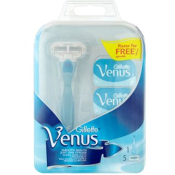 Gillette - Venus - Shaver for Women + 5 replacement heads
