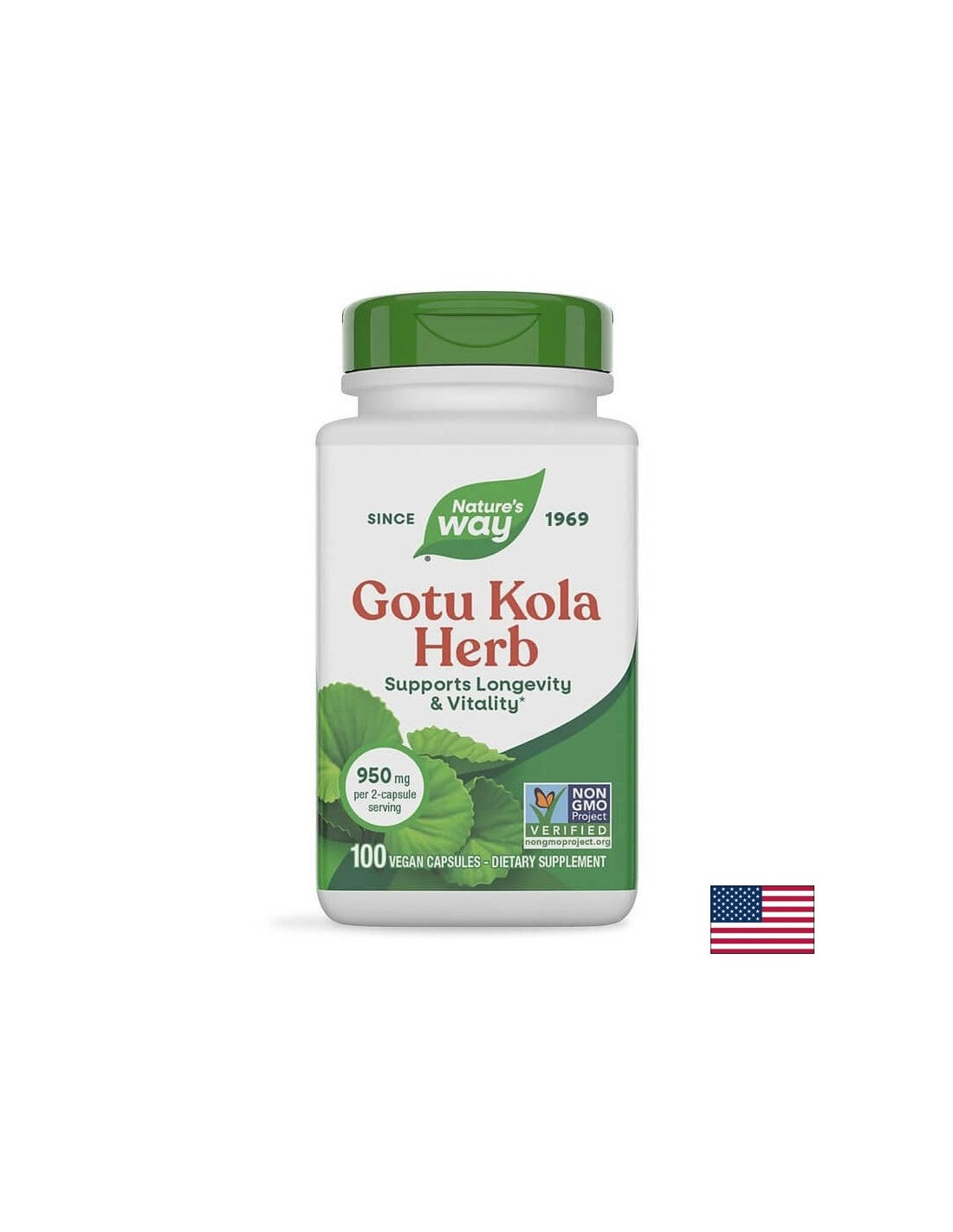 Студени крайници, кръвообращение - Готу Кола, 475 mg, 100 капсули Nature’s Way - Feel You
