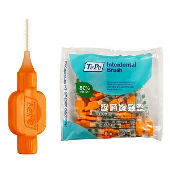 TePe - Interdental Brush Extra Soft (0.45 mm orange 8 pcs) - Very fine interdental brushes - 8.0ks