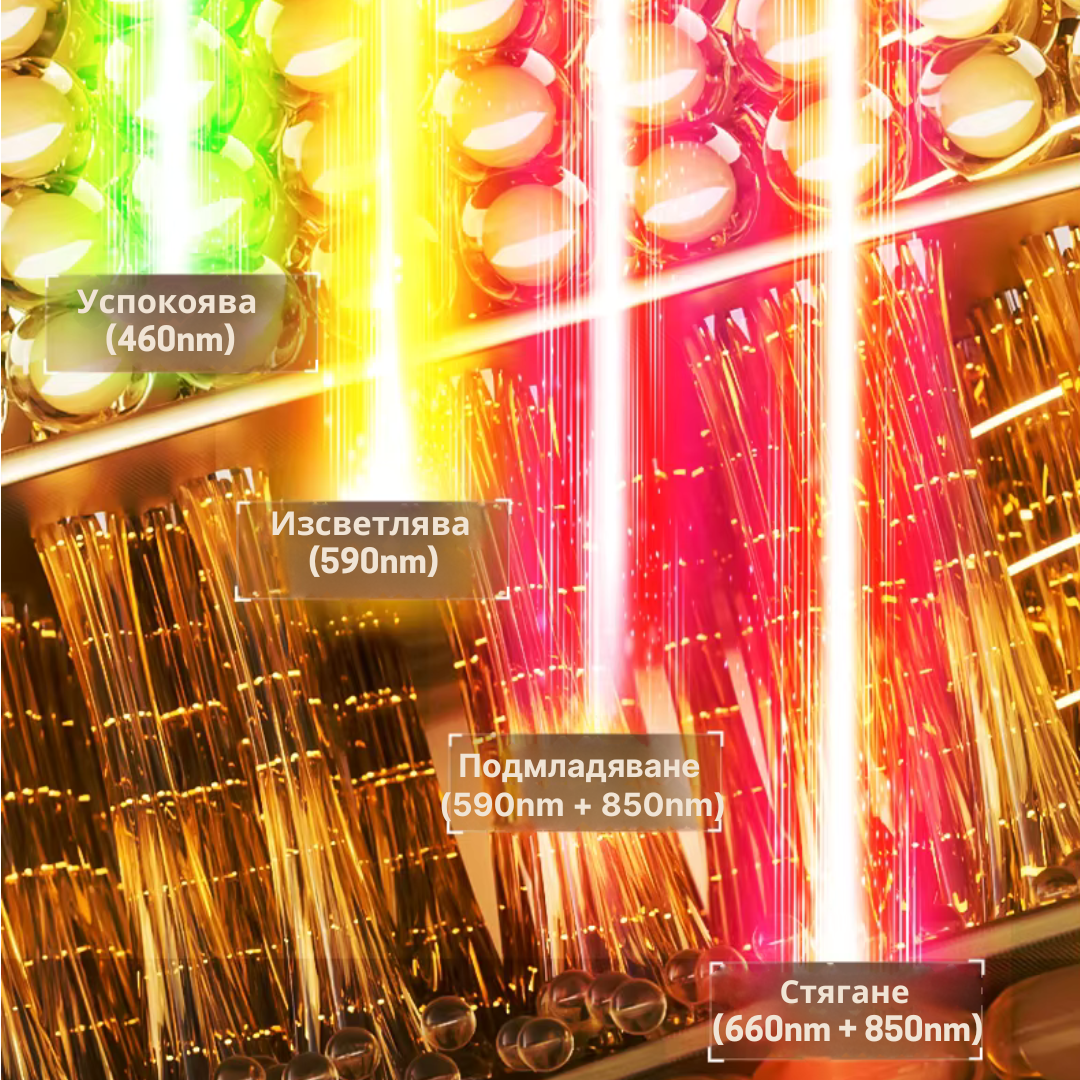 4D LED маска за лице с фотонна терапия - 82 LED диода x 4 типа светлина - Feel You