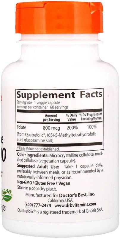 BEST Fully Active Folate 800 mcg - 60 капсули - Feel You