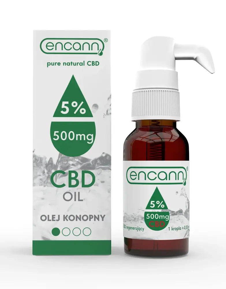Регенериращо масло СБД 5% 500 мг в 10 мл опаковка Encann Green - Feel You