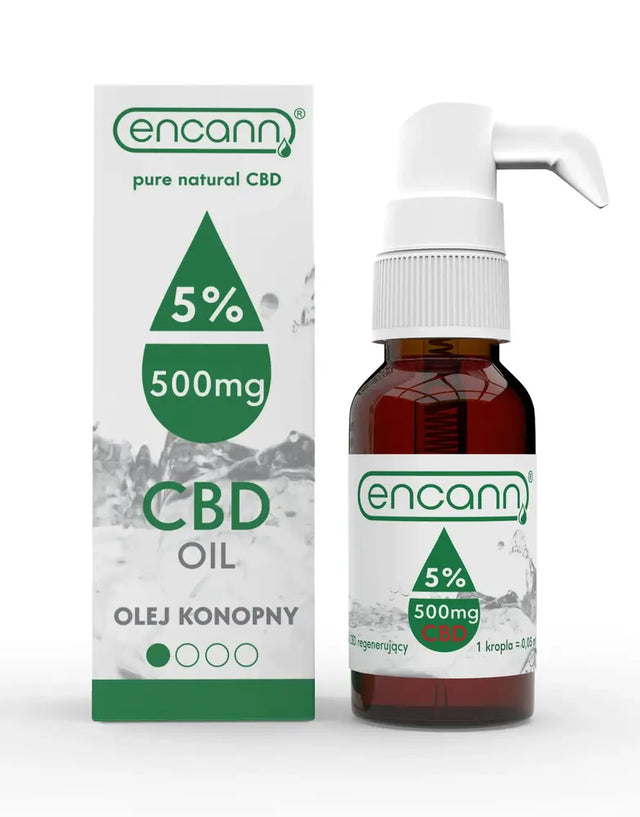 Регенериращо масло СБД 5% 500 мг в 10 мл опаковка Encann Green - Feel You