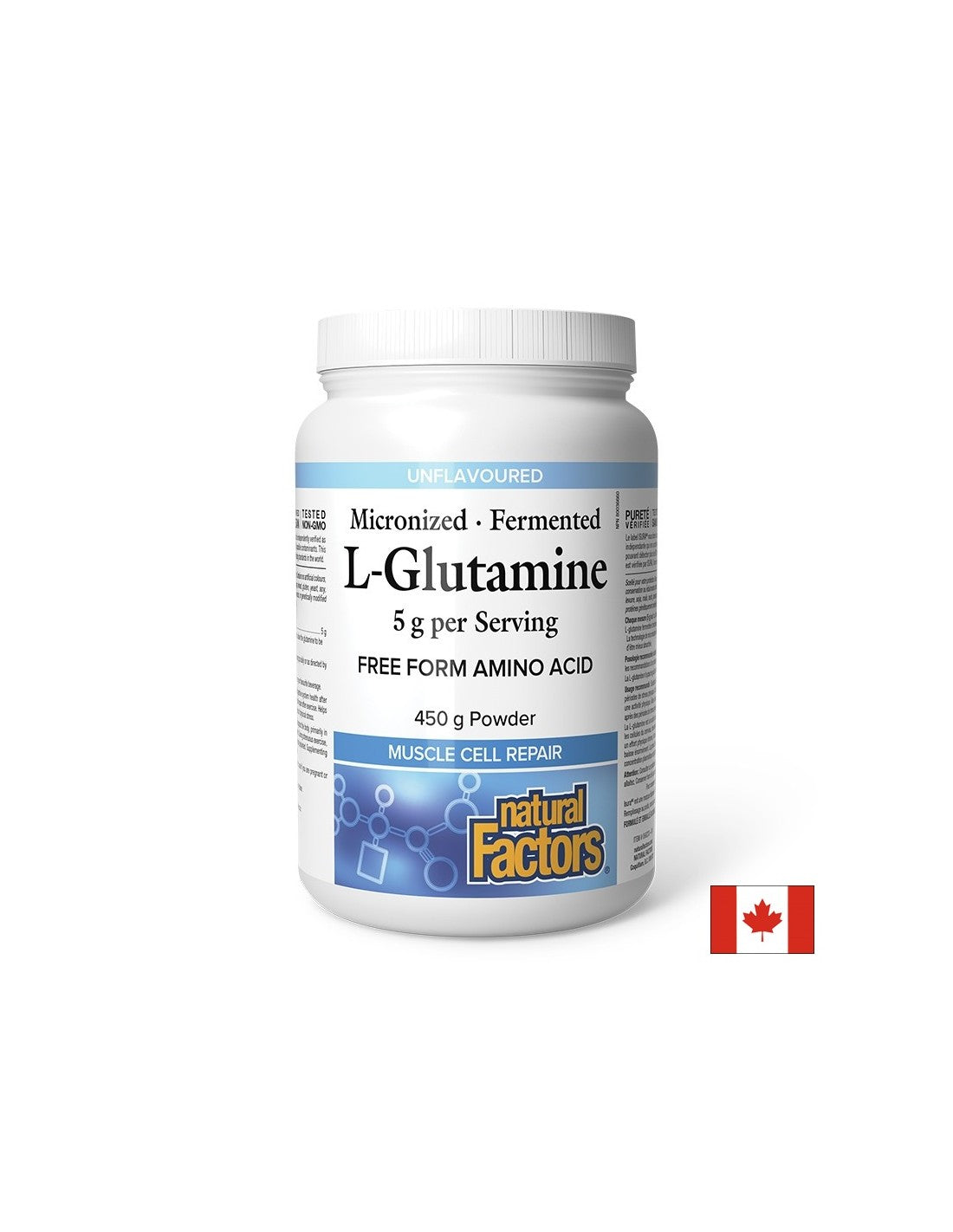 Л-Глутамин (микронизиран) – Възстановяване, имунитет и добро храносмилане, 5 g, 450 g прах, 90 дози - Feel You