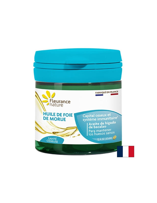 Сърдечно- съдова и мозъчна функция - Масло от черен дроб на треска, 50 софтгел капсули Fleurance Nature - Feel You
