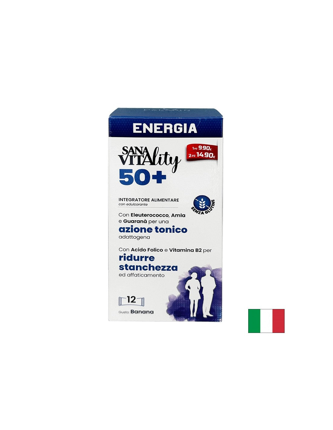 Жизненост и енергия 50+ SanaVitality, 12 сашета с течност х 10 ml - Feel You