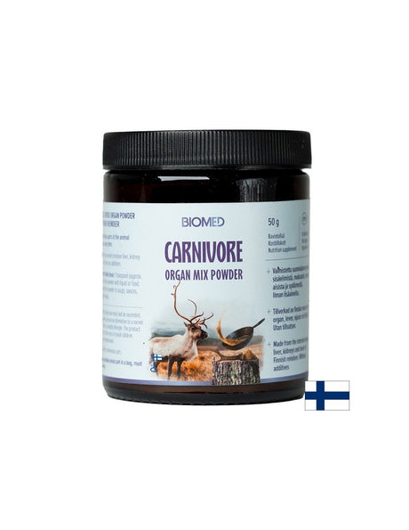 Лиофилизиран черен дроб, бъбрек и сърце от финландски северен елен, 50 g, прах - Feel You