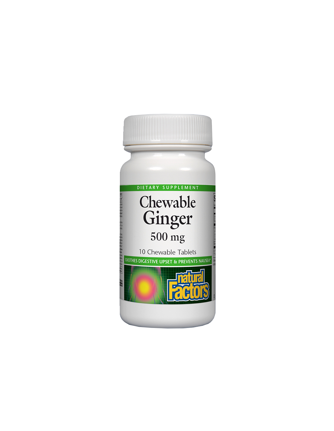 Срещу гадене - Джинджифил, 500 mg х10 дъвчащи таблетки Natural Factors - Feel You